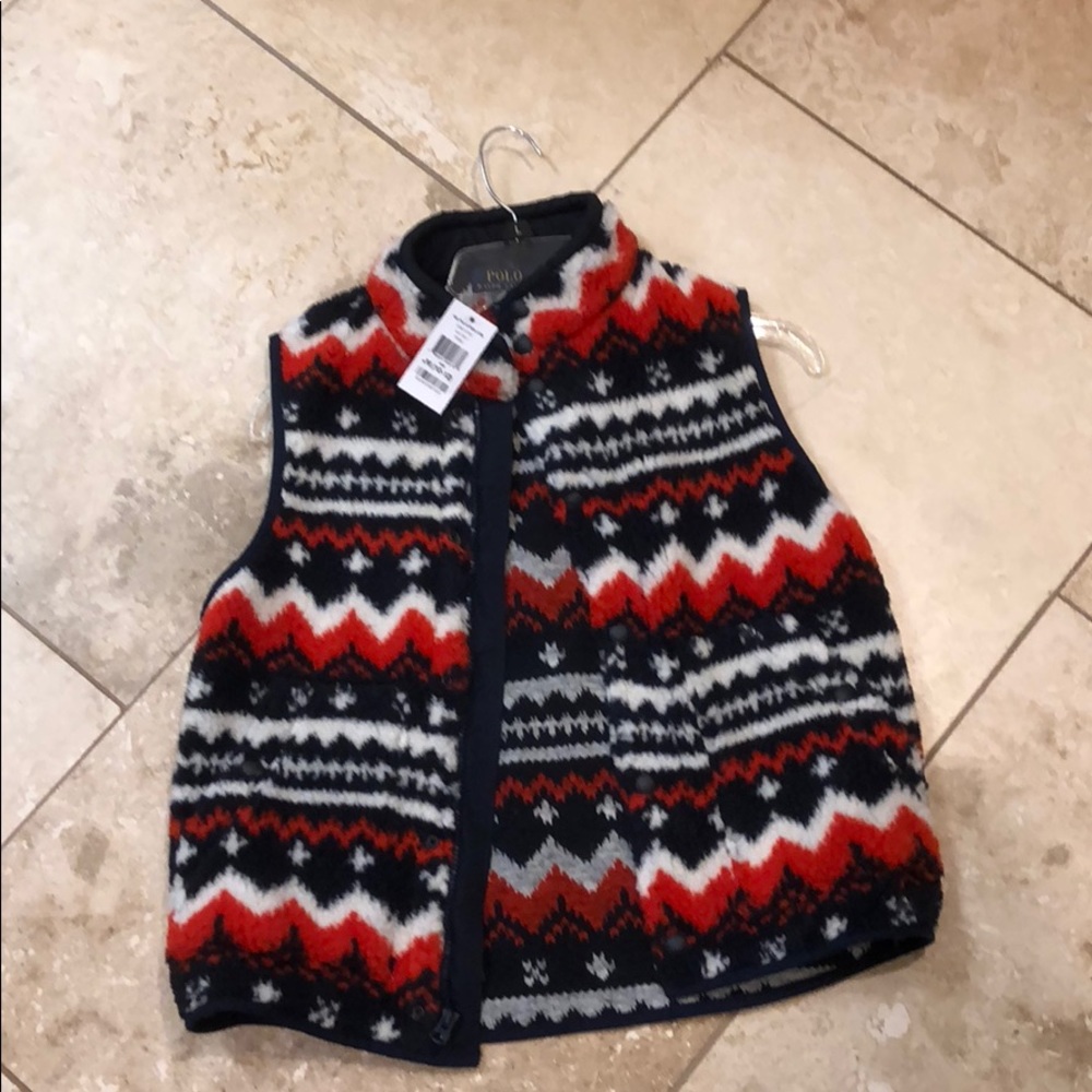 Boys polo fleece vest.